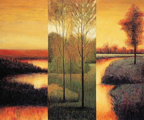 Vistas II Black Ornate Wood Framed Art Print with Double Matting by Thomas, Neil