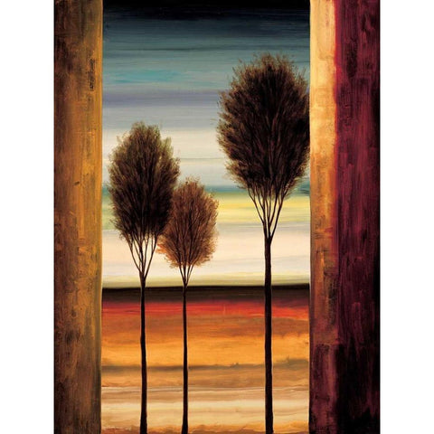 On the Horizon II Black Modern Wood Framed Art Print with Double Matting by Thomas, Neil