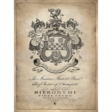 Heraldry I Black Modern Wood Framed Art Print with Double Matting by Jeffries, Oliver