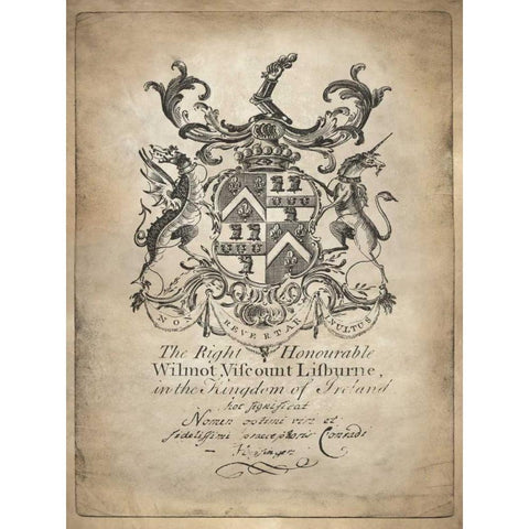 Heraldry II Black Modern Wood Framed Art Print with Double Matting by Jeffries, Oliver