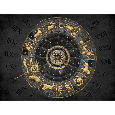 Zodiac Calendar II White Modern Wood Framed Art Print by Jeffries, Oliver