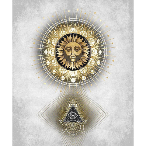 Radiant Sun I Black Modern Wood Framed Art Print with Double Matting by Jeffries, Oliver