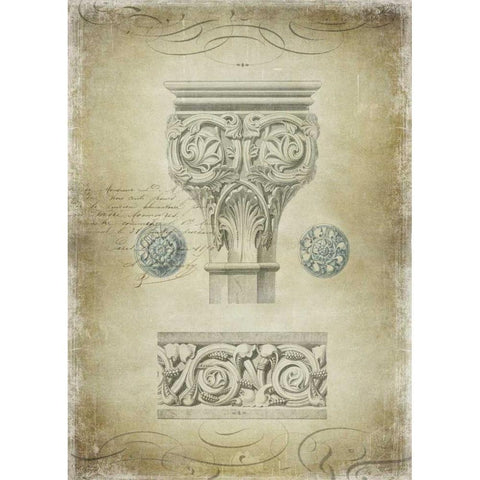 Ornamental I White Modern Wood Framed Art Print by Jeffries, Oliver