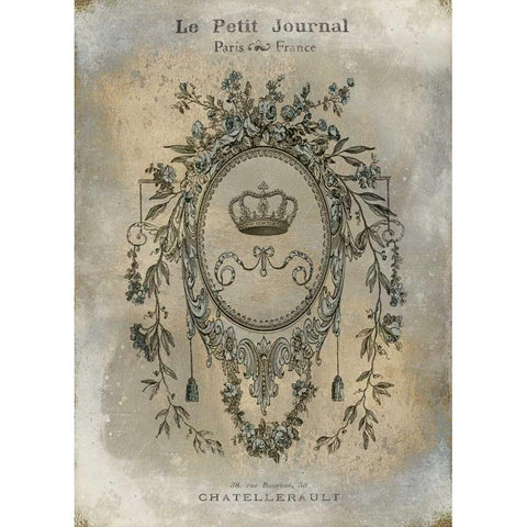 Le Petite Journal Gold Ornate Wood Framed Art Print with Double Matting by Jeffries, Oliver