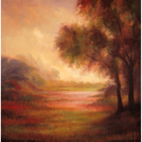 Ethereal I Gold Ornate Wood Framed Art Print with Double Matting by Shaw, Olivia