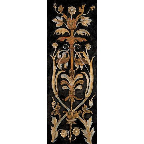 Classic Scroll I Gold Ornate Wood Framed Art Print with Double Matting by Segovia, Pablo