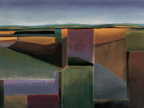 Tera I Black Ornate Wood Framed Art Print with Double Matting by Carelli, Patricia