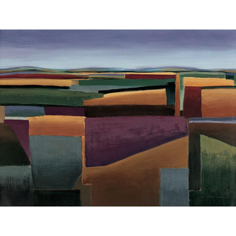 Tera II Black Modern Wood Framed Art Print with Double Matting by Carelli, Patricia