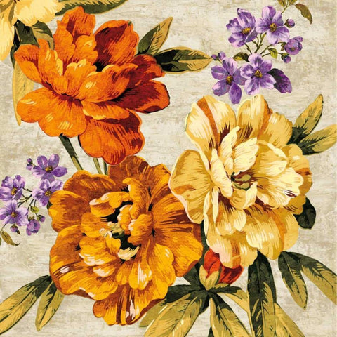 Brilliant Bloom I Gold Ornate Wood Framed Art Print with Double Matting by Davis, Pamela