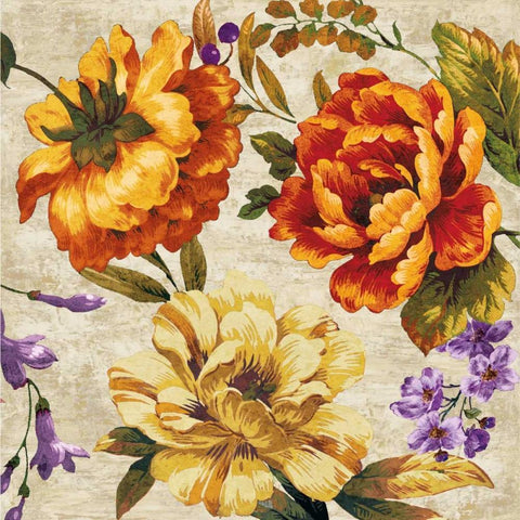 Brilliant Bloom II Black Ornate Wood Framed Art Print with Double Matting by Davis, Pamela