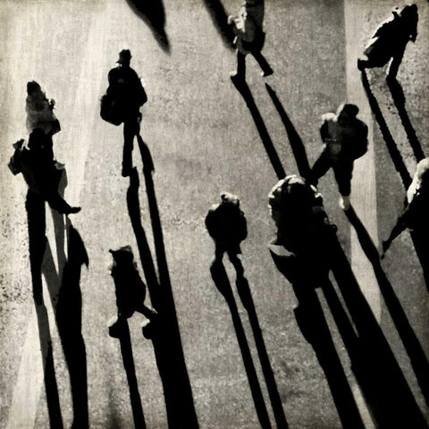 Pedestrian I Black Modern Wood Framed Art Print with Double Matting by English, Paul