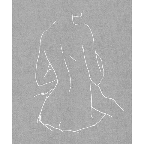 Female Figure Gray III Black Modern Wood Framed Art Print with Double Matting by Blake, Madeline