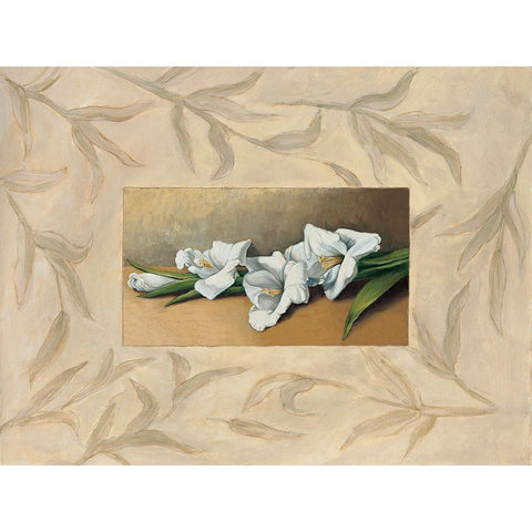 Flores II White Modern Wood Framed Art Print by Tamaris, Raul