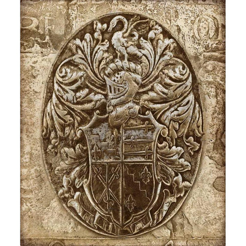 Coat of Arms II White Modern Wood Framed Art Print by Brennan, Russell