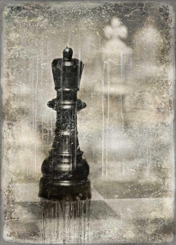 Checkmate I Black Ornate Wood Framed Art Print with Double Matting by Brennan, Russell