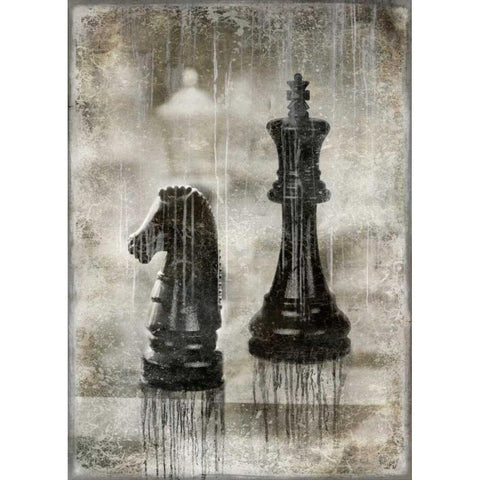 Checkmate II Gold Ornate Wood Framed Art Print with Double Matting by Brennan, Russell