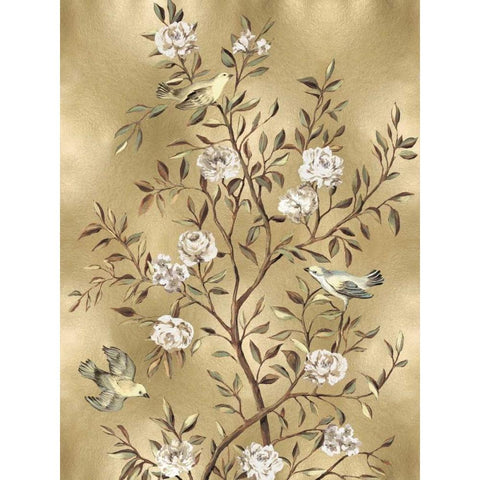 Chinoiserie in Gold III Gold Ornate Wood Framed Art Print with Double Matting by Campbell, Renee