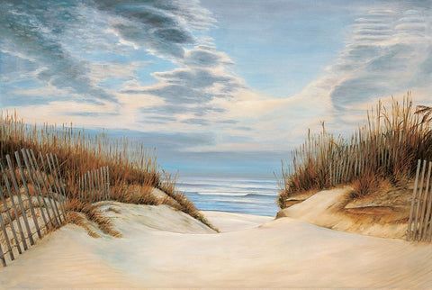 To the Shore I White Modern Wood Framed Art Print with Double Matting by Dunahay, Richard