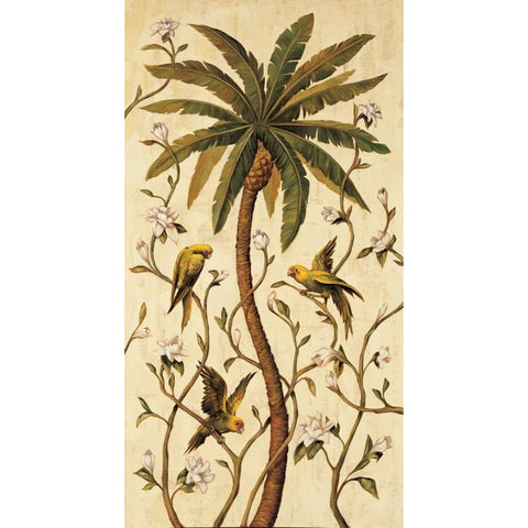 Tropical Panel II Black Modern Wood Framed Art Print with Double Matting by Jimenez, Rodolfo