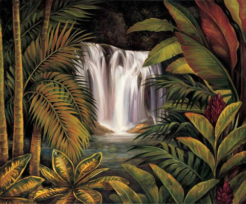 Sacred Pool I White Modern Wood Framed Art Print with Double Matting by Jimenez, Rodolfo