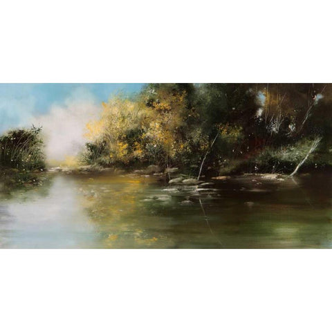 Open Air Black Modern Wood Framed Art Print with Double Matting by Di Scenza, Ron