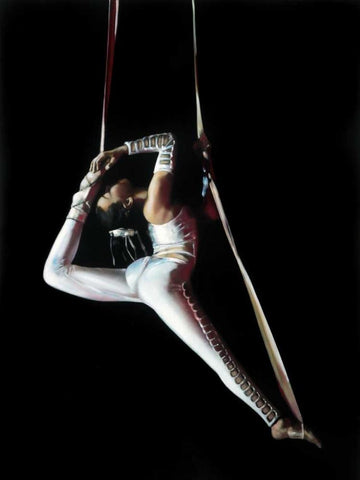 The Acrobat Black Ornate Wood Framed Art Print with Double Matting by Di Scenza, Ron