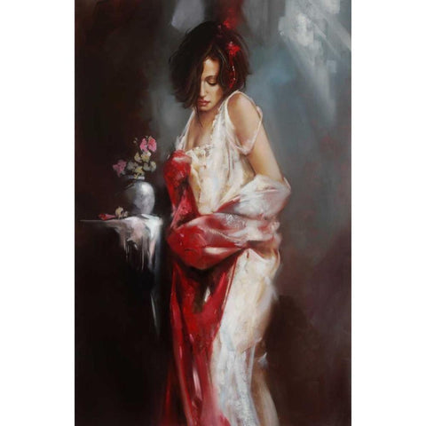 Swept Away Black Modern Wood Framed Art Print with Double Matting by Di Scenza, Ron