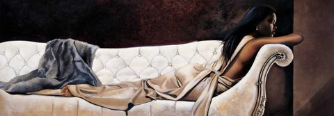 Midnight Reverie White Modern Wood Framed Art Print with Double Matting by Di Scenza, Ron