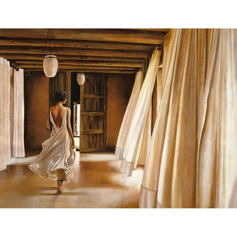 Desert Breeze Gold Ornate Wood Framed Art Print with Double Matting by Di Scenza, Ron