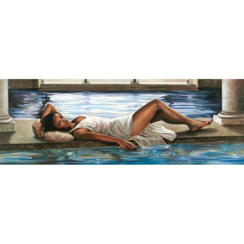 Restful Retreat I Black Modern Wood Framed Art Print with Double Matting by Di Scenza, Ron