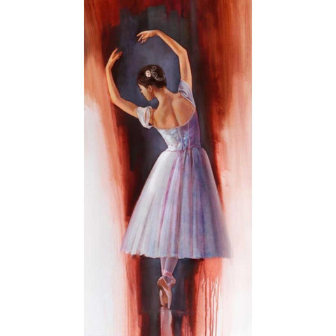 Ballet Dream White Modern Wood Framed Art Print by Di Scenza, Ron