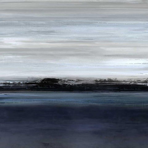 Midnight Black Modern Wood Framed Art Print with Double Matting by Springer, Rachel