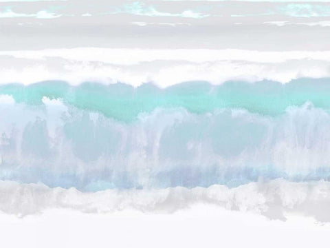 Aqua Undertones White Modern Wood Framed Art Print with Double Matting by Springer, Rachel