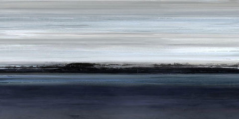 Midnight Light White Modern Wood Framed Art Print with Double Matting by Springer, Rachel