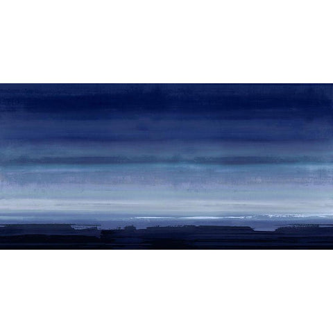 Highlight Indigo Gold Ornate Wood Framed Art Print with Double Matting by Springer, Rachel