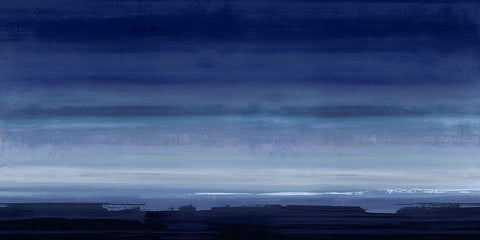 Highlight Indigo White Modern Wood Framed Art Print with Double Matting by Springer, Rachel