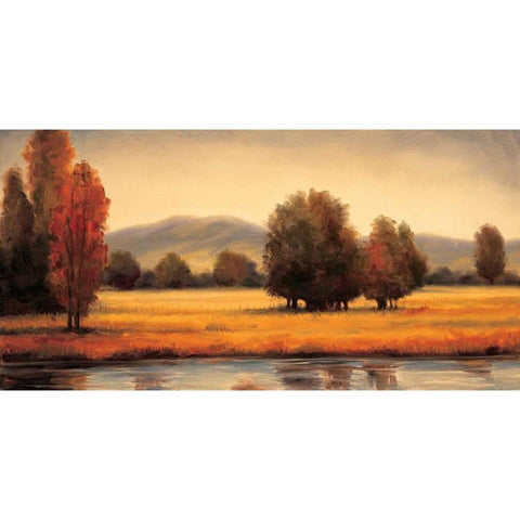 Rivers Edge White Modern Wood Framed Art Print by Franklin, Ryan
