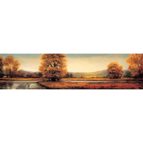 Landscape Panorama II Gold Ornate Wood Framed Art Print with Double Matting by Franklin, Ryan