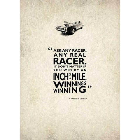 Ask Any Racer White Modern Wood Framed Art Print by Rogan, Mark