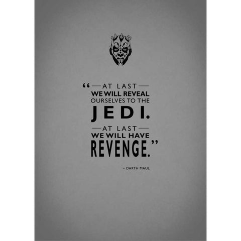 Darth Maul Revenge White Modern Wood Framed Art Print by Rogan, Mark