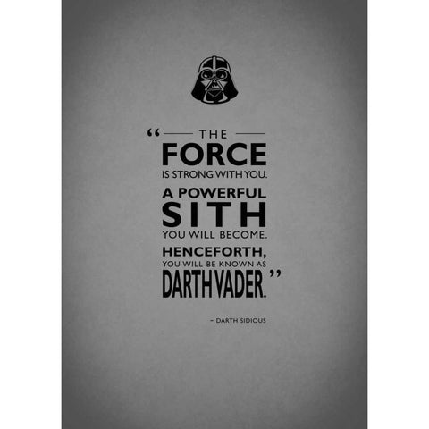 Darth Sidious Powerful White Modern Wood Framed Art Print by Rogan, Mark