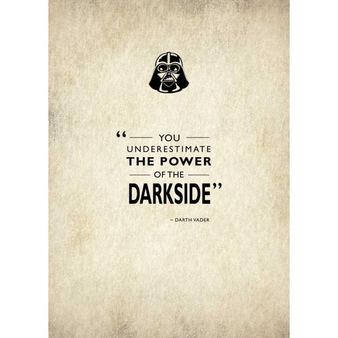 Darth Vader White Modern Wood Framed Art Print by Rogan, Mark