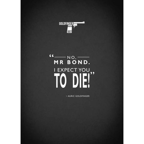 JB Goldfinger Expect To Die Gold Ornate Wood Framed Art Print with Double Matting by Rogan, Mark
