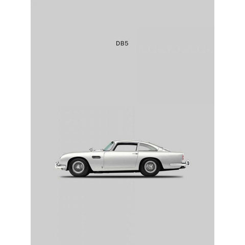 Aston DB5 1965 Black Modern Wood Framed Art Print by Rogan, Mark