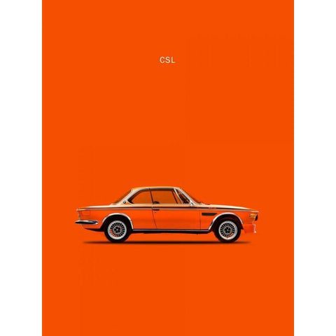 BMW CLS 1972 Black Modern Wood Framed Art Print by Rogan, Mark