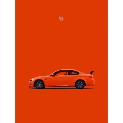 BMW M3 GTS Orange Gold Ornate Wood Framed Art Print with Double Matting by Rogan, Mark