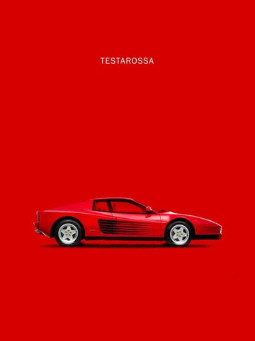 Ferrari Testarossa 84 White Modern Wood Framed Art Print with Double Matting by Rogan, Mark