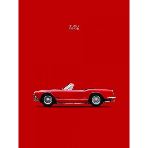 Maserati 3500 Spyder 1959 White Modern Wood Framed Art Print by Rogan, Mark