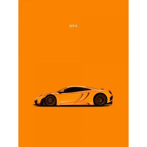 McLaren MP4 Gold Ornate Wood Framed Art Print with Double Matting by Rogan, Mark