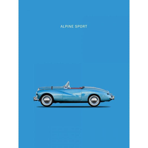 Sunbeam Alpine Sport 53 Gold Ornate Wood Framed Art Print with Double Matting by Rogan, Mark